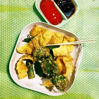 Hình ảnh viên hải sản cốm
