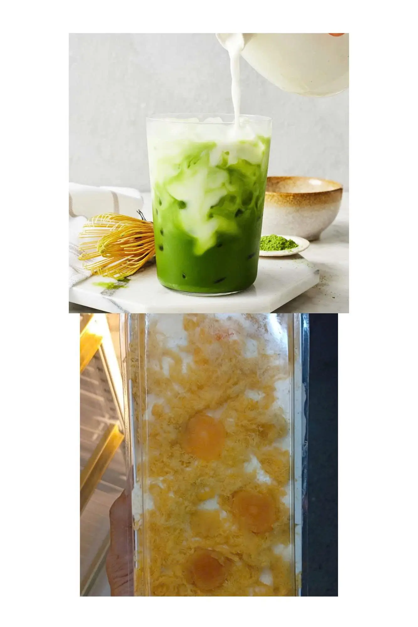 Hình ảnh BÔNG LAN TRỨNG MUỐI+MATCHA LATTE 