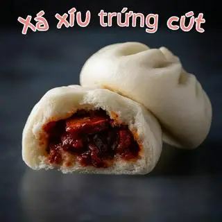 Hình ảnh Bánh bao thịt xá xíu - trứng cút