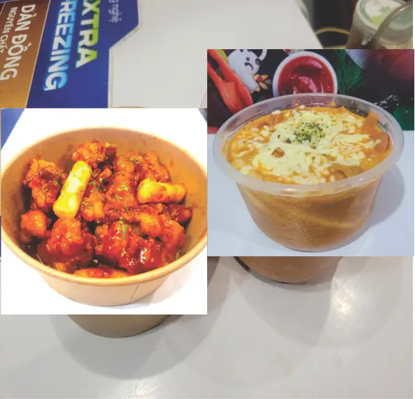 Hình ảnh COMBO M : Gà viên chiên giòn sốt chua ngọt (Size M) + Tokbokki phủ Phô Mai