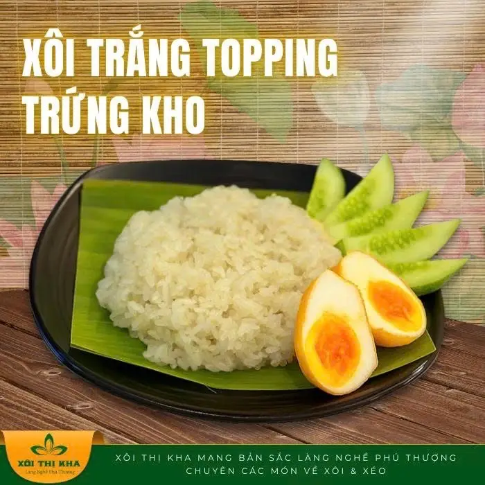 Hình ảnh Xôi Trắng Trứng Kho lòng đào đặc biệt