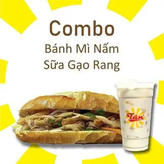 Hình ảnh Combo Bánh Mì Nấm Chay + Sữa Gạo Rang