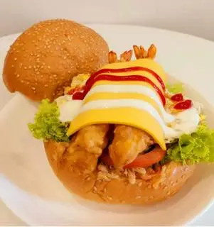 Hình ảnh Burger Tôm Tempura - trứng