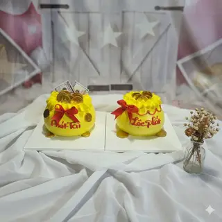 Hình ảnh bánh kem hũ vàng size nhỏ