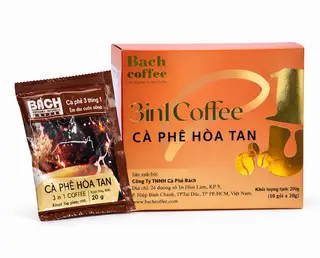 Hình ảnh Cà phê hoà tan 3in1 - 200gr (10 gói)