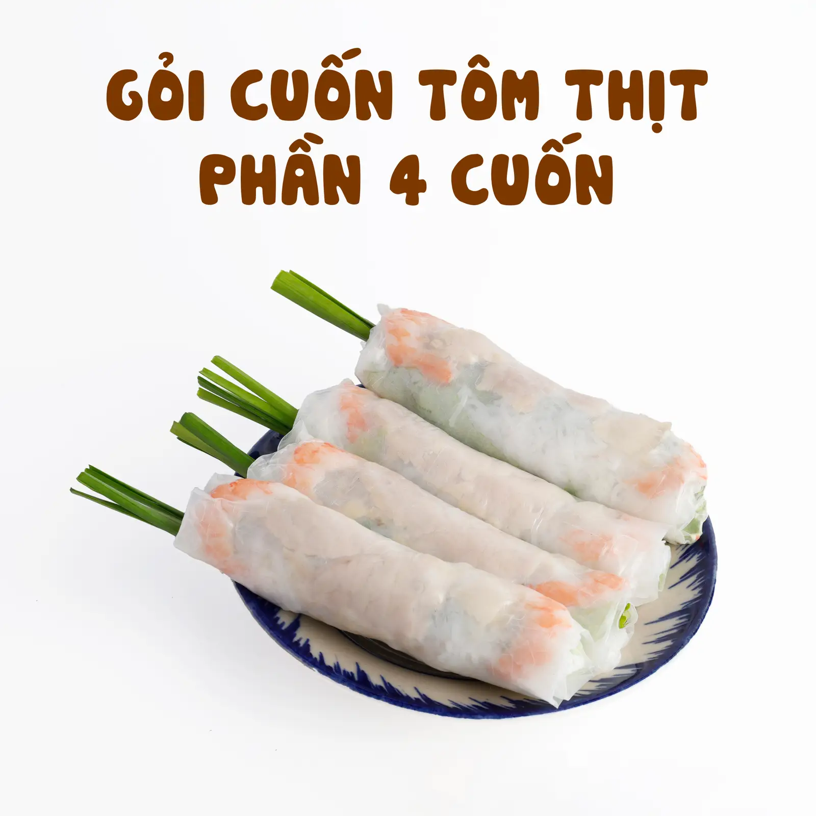 Hình ảnh Gỏi cuốn tôm thịt 4 cuốn ăn tương