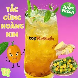 Hình ảnh Ly Kombucha Tắc Gừng Hoàng Kim