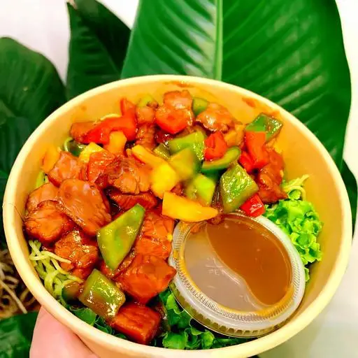 Hình ảnh Bún gạo lứt trộn bò lúc lắc