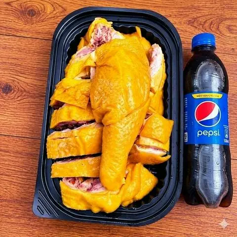 Hình ảnh Combo Gà Ủ Muối Hoa Tiêu 1/2 Con + Pepsi