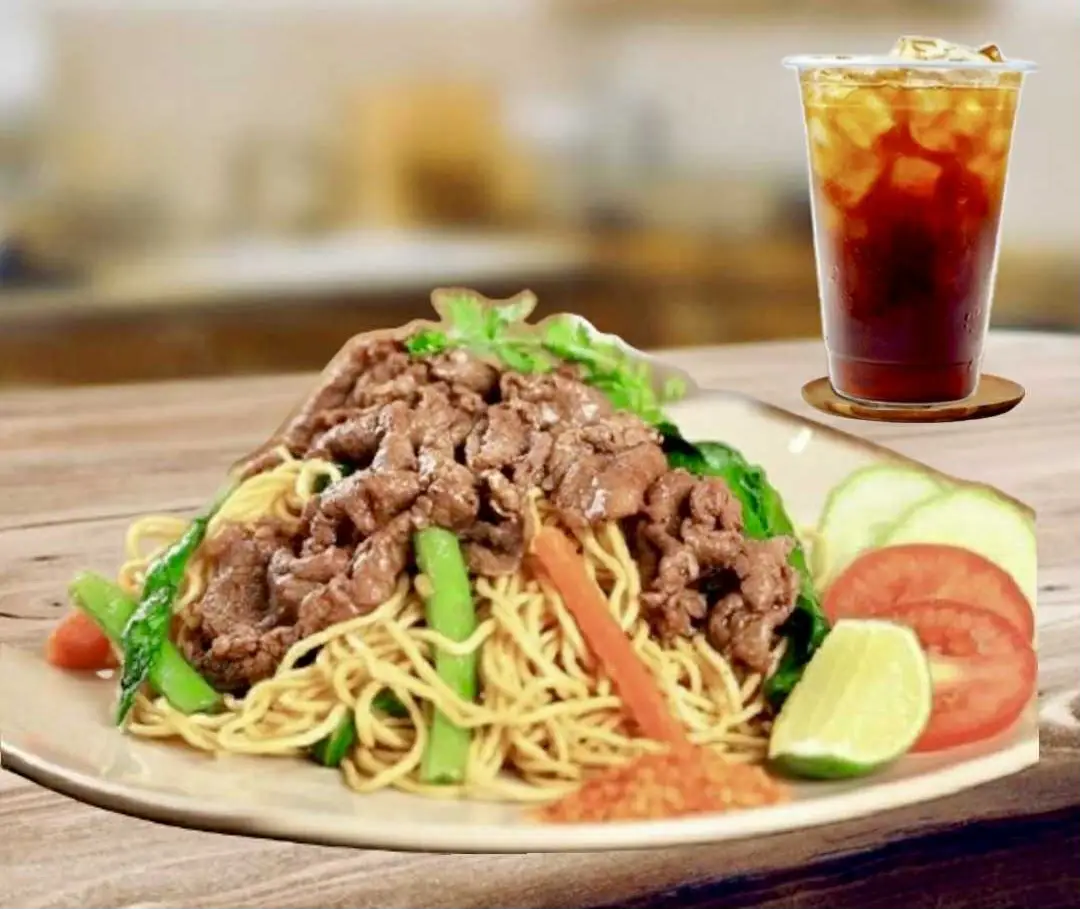 Hình ảnh MÌ XÀO BÒ + TRÀ TẮC