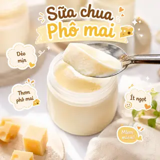 Hình ảnh 1 hũ sữa chua dẻo vị phô mai