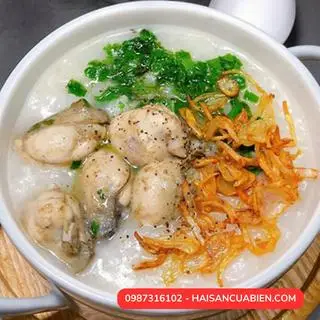 Hình ảnh CHÁO HÀO SỮA SỐT NẤM NHƯNG