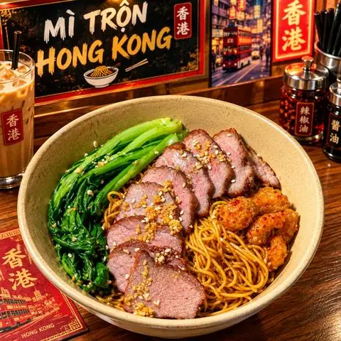 Hình ảnh Mì Trộn Xá Xíu
