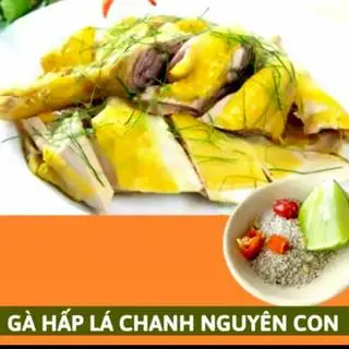 Hình ảnh Gà hấp lá chanh 1 con -Tặng nước chấm thần thánh