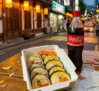 Hình ảnh Combo kimbap và Coca
