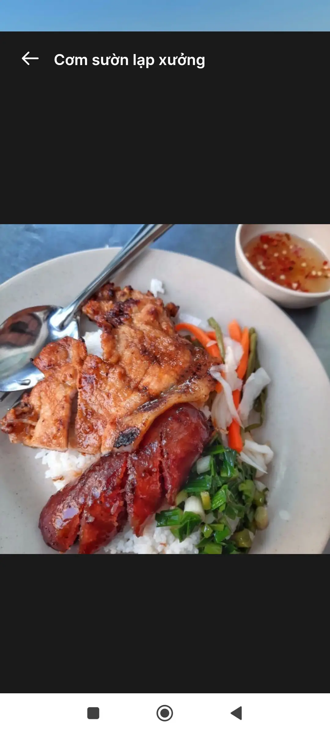 Hình ảnh cơm ba rọi bì lạp xưởng