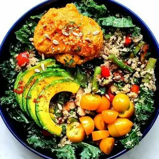 Hình ảnh SNAS 1- The Hummus Forest (Vegan) - Salad Rau Củ Nướng - Sốt Đậu Gà