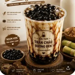 Hình ảnh Sữa tươi trân châu đường đen 