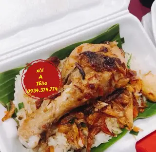 Hình ảnh Xôi gà đùi tỏi chiên