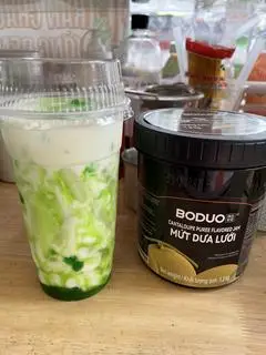 Hình ảnh sữa chua dưa lưới 