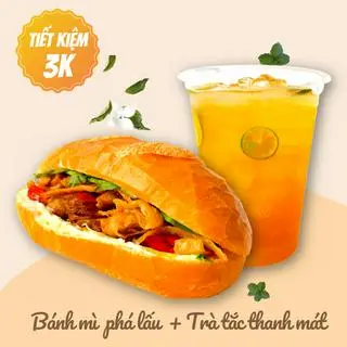Hình ảnh Bánh mì chay + Sữa hạt
