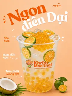 Hình ảnh Nước dừa tắc trân châu hoàng kim