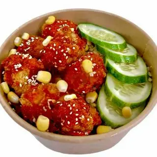 Hình ảnh Cơm đảo gà giòn sốt cay ngọt