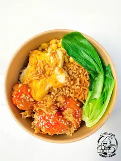 Hình ảnh Mì Trộn Gà Viên + Trứng 