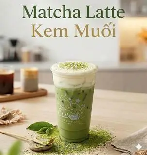 Hình ảnh Matcha latte kem muối