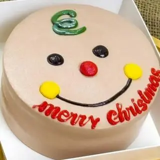 Hình ảnh bánh kem màu da + mặt noel