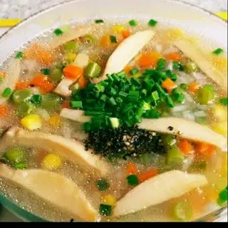 Hình ảnh cháo nấm , thịt bằm 