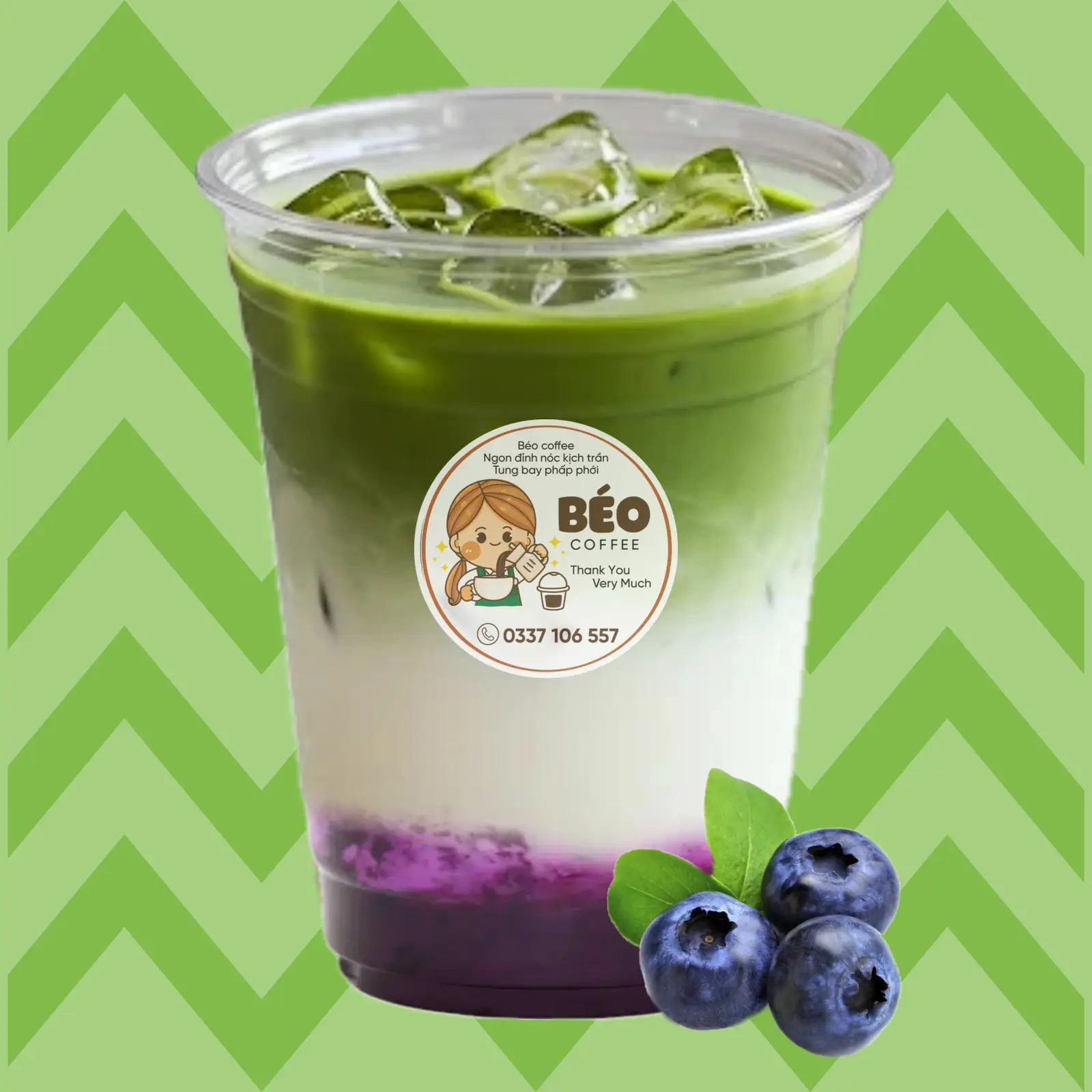 Hình ảnh Matcha Latte Việt quất