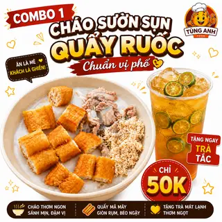 Hình ảnh CHÁO SƯỜN SỤN QUẨY RUỐC CHUẨN VỊ PHỐ