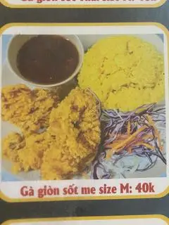 Hình ảnh Cơm gà giòn sốt me sz M