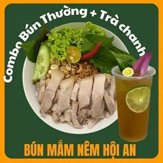 Hình ảnh Bún mắm nêm thường + trà chanh Hội An