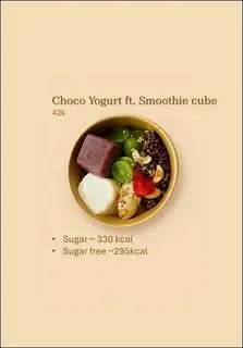 Hình ảnh Choco yogurt ft smoothie cube_ ngũ cốc gạo lứt choco và viên sinh tố