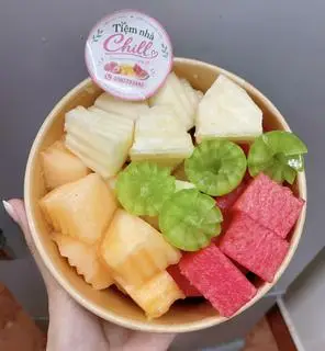 Hình ảnh Hộp dưa hấu + lê + dưa vàng + nho ( đỏ/ sữa)
