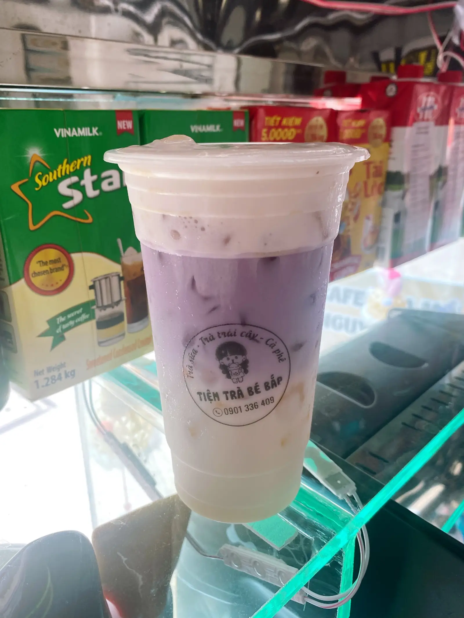 Hình ảnh Khoai Môn Latte Kem Muối - 700ml 