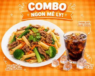 Hình ảnh Nui xào bò - 1 Coca tươi