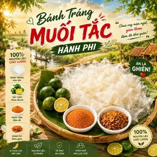 Hình ảnh Bánh Tráng Muối Tắc Hành Phi