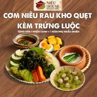 Hình ảnh Cơm Niêu Rau Củ Luộc + Kho Quẹt Trứng Luộc + Canh