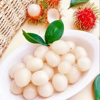 Hình ảnh chôm chôm thái lột vỏ ngon mê ly nên thử (hộp 400g)