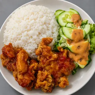 Hình ảnh Cơm 2 gà giòn (sốt tự chọn)