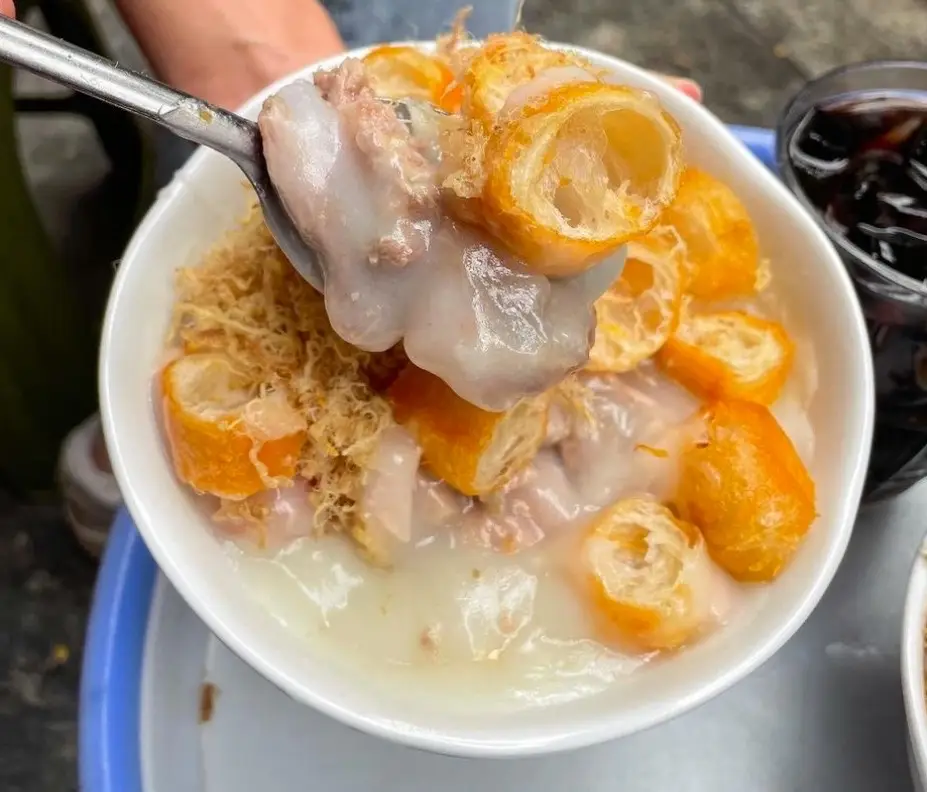 Hình ảnh Cháo sườn, ruốc + quẩy