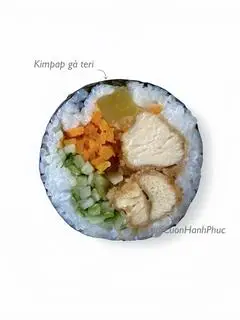 Hình ảnh cơm cuộn gà teri