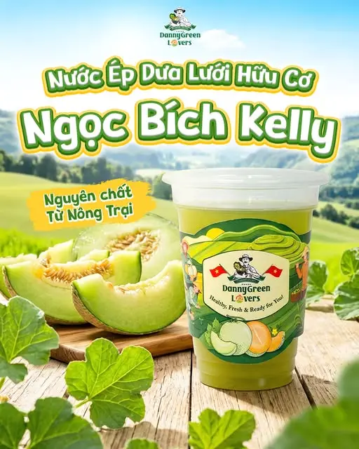Hình ảnh Nước Ép Dưa Lưới Hữu Cơ Biển Ngọc Bích Kelly size s