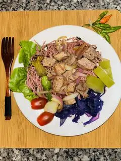 Hình ảnh Bún gạo lức bò xào hành tây ( RAu củ Đà Lạt )