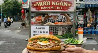 Hình ảnh Bánh mì thịt trứng