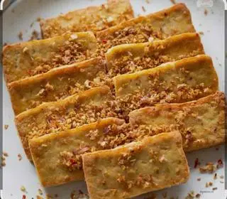 Hình ảnh  Đậu hũ chiên sả