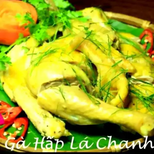 Hình ảnh Gà hấp lá chanh 1 con - xôi chà bông -Tặng nước chấm thần thánh